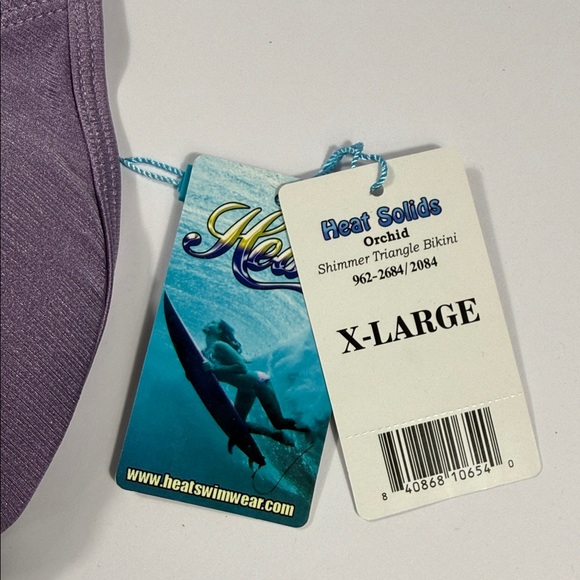 Orchid Shimmer Triangle Bikini Top - Heat - Picture 2 of 6